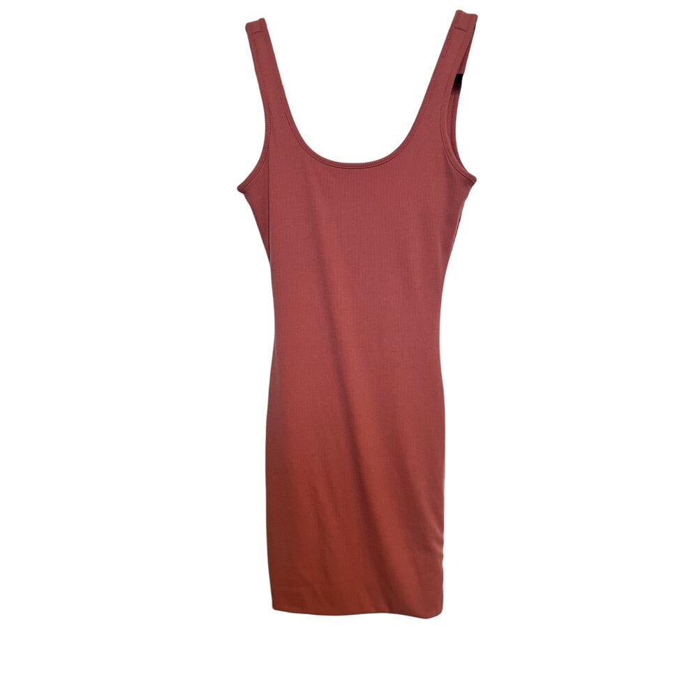 Love Tree Ribbed Bodycon Knee Length Sleeveless Dress Medium